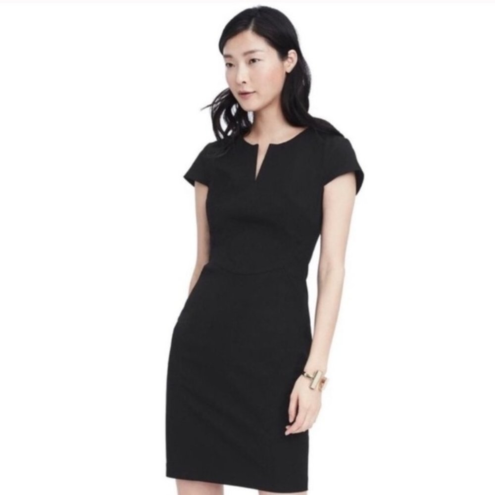 Banana Republic Cap Sleeve Bi Stretch Sheath Dress